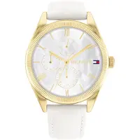 Tommy Hilfiger Dameur 1782594 Monica Hvid/Læder Ø38 mm