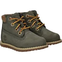 Timberland Timberlandtil drenge. TB1A1VOSA581 Pokey Pine grønne ankelstøvler i læder (22), Fast, Lynlås, Casual, børnetøj