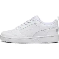 Puma Rebound V6 Low Sneakers Youth, Shoes, White/Cool Light Gray, 37
