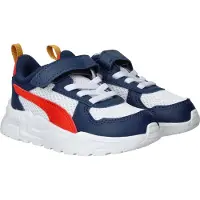 Puma Trinity Lite Sneakers Toddlers, Shoes, White/Fierce Red/Persian Blue, 25