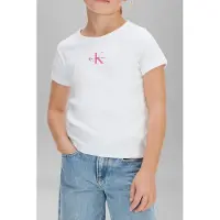 Calvin Klein Monologo Rib Baby T-shirt Med Korte ærmer