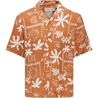 Only & Sons Skjorte 'ONSDash' orange / hvid