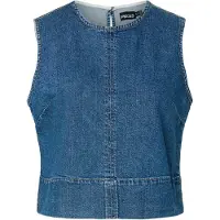 Pieces Silke Denim ærmeløs T-shirt
