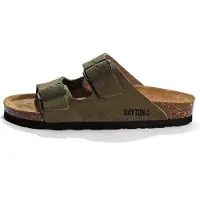 Bayton Pantoletter 'Atlas' khaki / sort