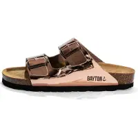 Bayton Pantoletter 'ATLAS' beige / rosa guld