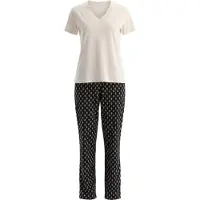 Dagi Pyjamas mørkebrun / hvid