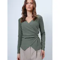 Trend Alaçatı Stili Bluse grøn