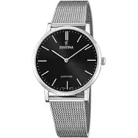 Festina Herreur F20014-3 Swiss Made Sort/Stål Ø39 mm