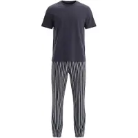 Dagi Pyjamas lang navy / grå / lysegrå