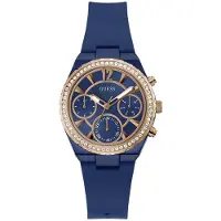 GUESS Dameur GW0697L3 Multifunction Blå/Gummi Ø36.5 mm
