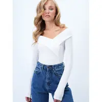 Trend Alaçatı Stili Shirts hvid