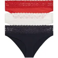 Tommy Hilfiger Underwear Slip elfenben / navy / rød