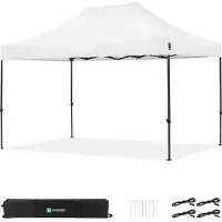 Vonroc Partytelt 3×4,5 m – Premium Easy‑Up – Pavillon | Vandtæt – Modulært design – Stålramme – UV 50+ – Inkl. opbevaringstaske – Hvid