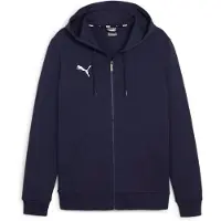 Puma Hættetrøje teamGOAL Casuals Full Zip - Navy/Hvid, størrelse 3XL