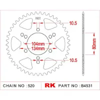Rk 4531 520 Bagtandhjul