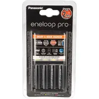 Panasonic eneloop pro smart & quick K-KJ55HCD40E - 3 t batterioplader - (for 4xAA, 4xAAA) 4 x AA type - NiMH - 2500 mAh