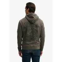 Superdry Superdrytil mænd. M2014485A Tokyo Narrative Loose Hood mørkegrå hættetrøje (S), Casual, Bomuld