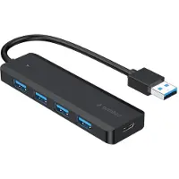 Gembird UHB-U3P4P-02 USB hub - USB 3.2 - 4 ports - Sort