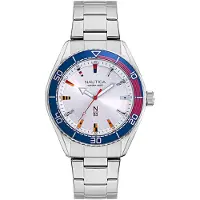 Nautica Herreur NAPFWS005 Sølvfarvet/Stål Ø44 mm