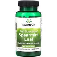 Swanson Health , Fullspektrum Spearmint Blad, 400 mg, 60 kapsler