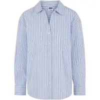 Urban Classics Bluse navy / lyseblå / hvid