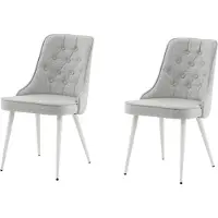 Venture Home Velvet Deluxe Spisebordsstol - Hvid
