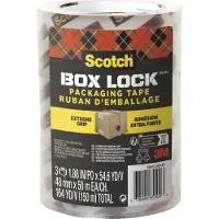 3M Q-Connect tape/etiketbånd SCOTCH Box Lock, 48 mm x 50 m, 3 stk, transparent