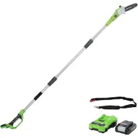 Greenworks G24PS20K2 Teleskopkædesav - 24V - Inkl. Batteri og lader