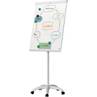 Nobo Premium Plus mobil flipover med magnetisk stål whiteboardtavle Hvid
