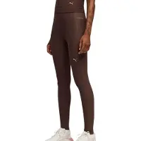 Puma CLOUDSPUN High-Waist Tights Women, Clothing, Chocolate Brown, L