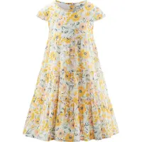Happy girls Kjole gul / mint / sort / offwhite