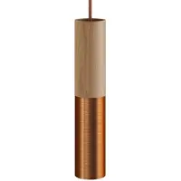 Creative Cables Tub-e14 Træ-og Metalrør Til Spotlight Med Dobbeltringelampeholder