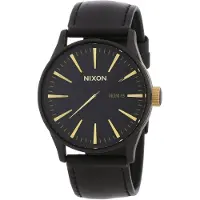 Nixon Herreur A1051041-00 Sort/Læder Ø42 mm