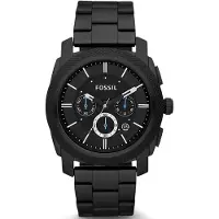 Fossil Herreur FS4552 Machine Sort/Stål Ø45 mm