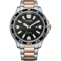 Citizen Herreur AW1524-84E Marine Sort/Rosaguldtonet stål Ø46 mm