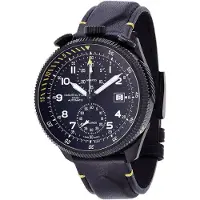 Hamilton Herreur H76786733 Khaki Sort/Læder Ø46 mm