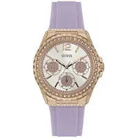 GUESS Dameur W0846L6 Sølvfarvet/Gummi Ø40 mm