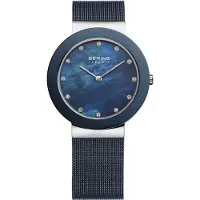 Bering Dameur 11435-387 Ceramic Blå/Stål Ø35 mm