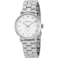 Marc Jacobs Dameur MBM3242 Baker Hvid/Stål Ø36.5 mm