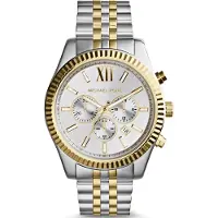 Michael Kors Analogt ur 'MK8344' gylden gul / sølv