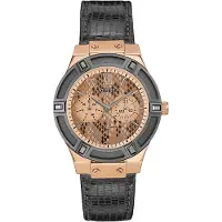 GUESS Dameur W0289L4 Jet Rosa guldfarvet/Læder Ø39 mm