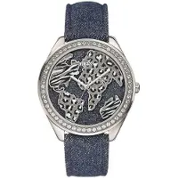 GUESS Dameur W0504L1 Blå/Læder Ø44 mm