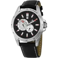 Jacques Lemans Herreur 1-1775A Liverpool Sort/Læder Ø48 mm