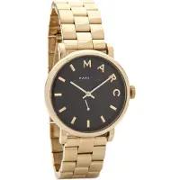 Marc Jacobs Dameur MBM3355 Baker Sort/Gul guldtonet stål