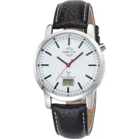 Master Time Herreur MTGA-10592-20L Funk Basic Hvid/Læder Ø41 mm