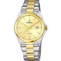 Festina Herreur F20554-3 Classic Guld/Gul guldtonet stål Ø40 mm