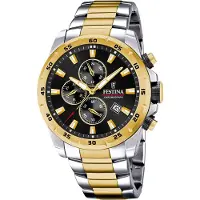 Festina Herreur F20562-4 Sport Sort/Gul guldtonet stål Ø45.5 mm