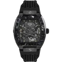 Philipp Plein Watches Herreur PWBAA0221 The Skeleton Sort/Gummi Ø44 mm