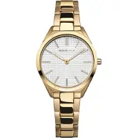 Bering Dameur 17231-734 Ultra Slim Hvid/Gul guldtonet stål Ø31 mm