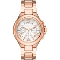 Michael Kors Dameur MK7271 Camille Hvid/Rosaguldtonet stål Ø43 mm